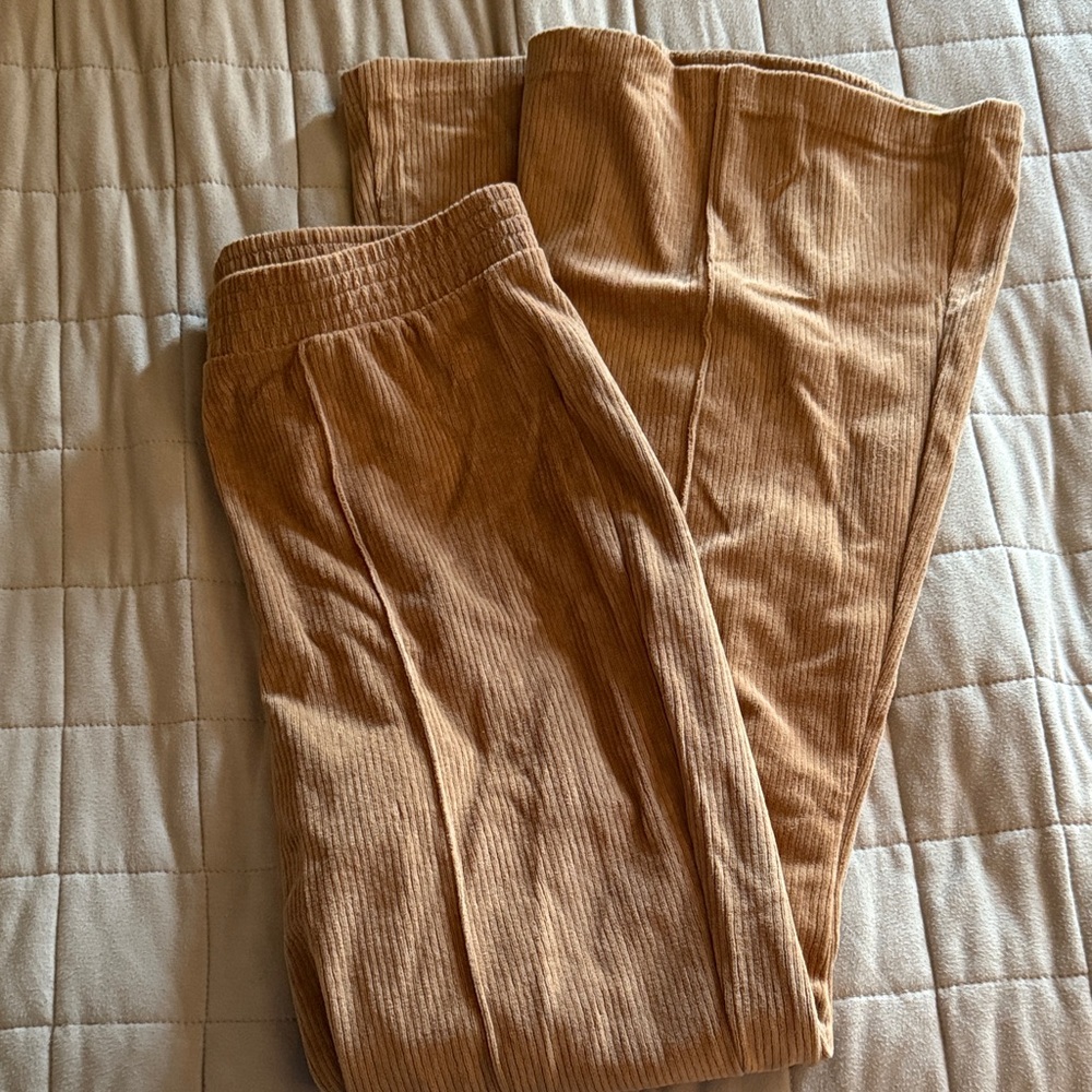 Aerie Light Brown Corduroy Pants